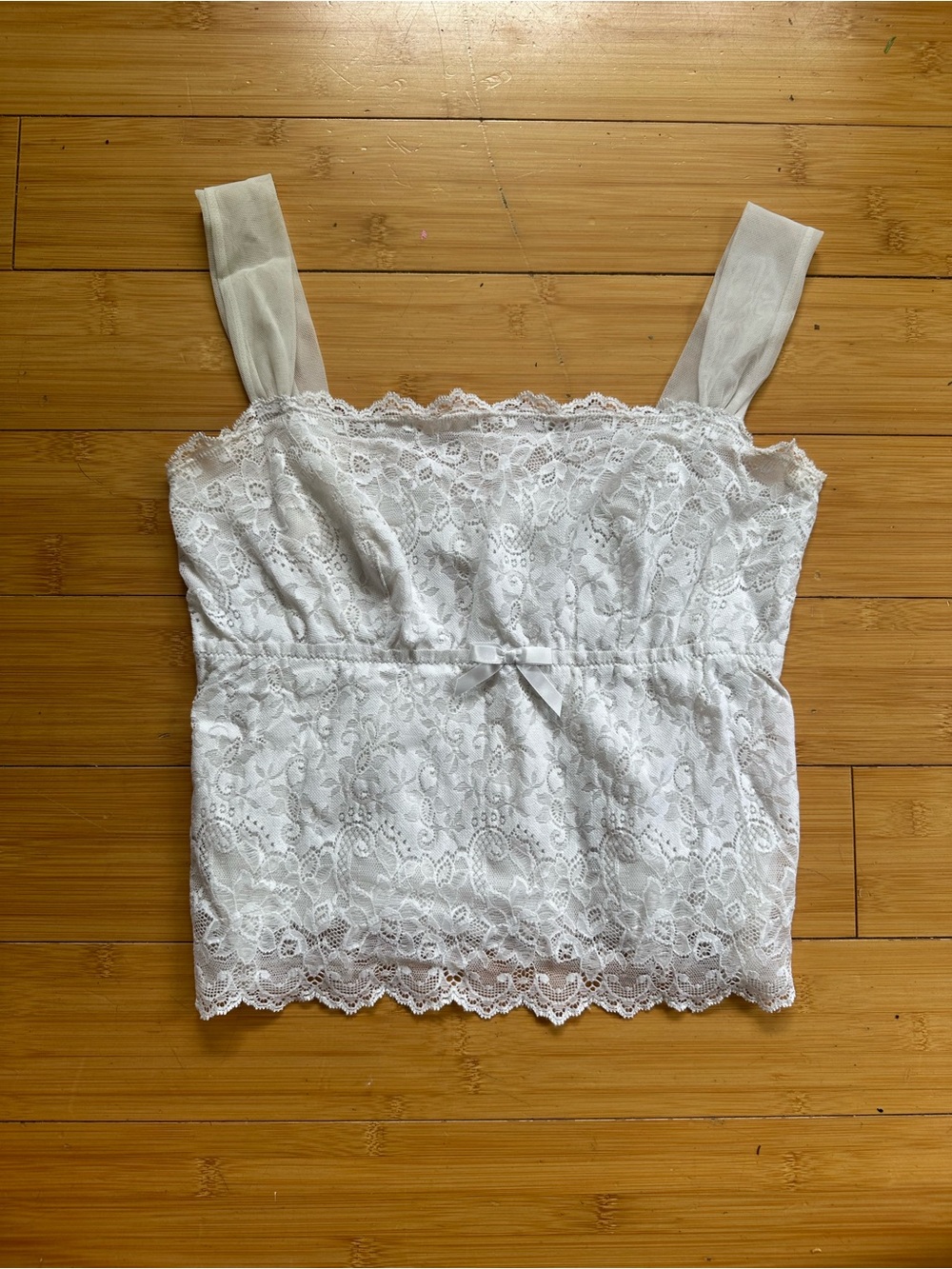 White Lace Camisole Tank Top